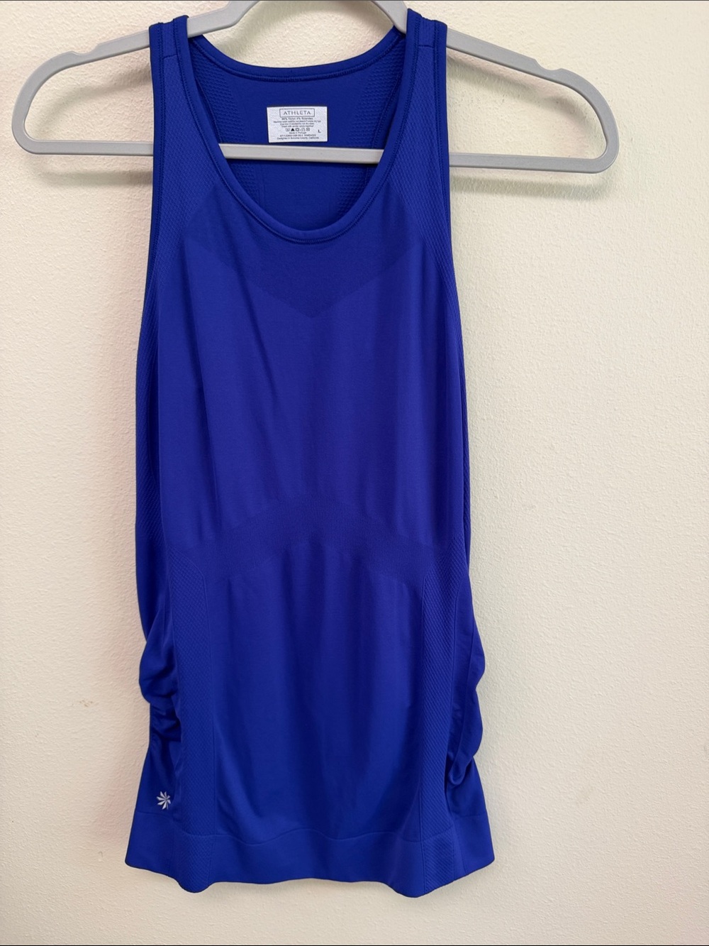 Athleta Racerback Ace Seamless Blue Tank SzL